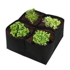 Netscroll Hordozható kerti ágyás 4 rekesszel a növények buja és gyors növekedéséhez, strapabíró légáteresztő vászonból készült ágyás, ideális burgonyához, virágokhoz és mindenféle zöldséghez, RaisedGarden