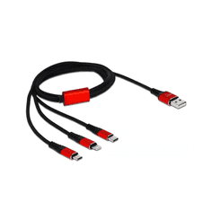 DELOCK USB 3in1 Ladekabel für Lightning/Micro-USB/USB C 1m (85892)