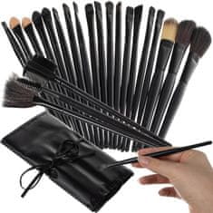 MG Makeup Brushes kozmetikai ecsetek 24db, fekete