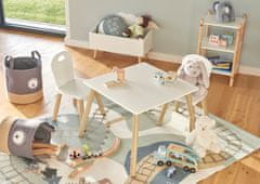 Zeller 3db gyermekasztal készlet két székkel fehér színben