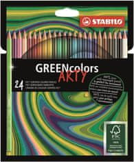 Stabilo GREENcolors zsírkréták - "ARTY" tok, 24 színben
