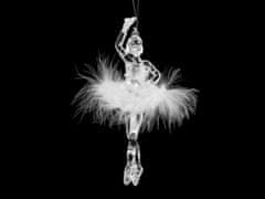 Balett hattyú dekoráció, hattyú csillámokkal a fára akasztáshoz - banner balett