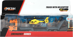 Teddies Teherautó helikopterrel - különböző változatok vagy színek keveréke