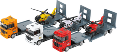 Teddies Teherautó helikopterrel - különböző változatok vagy színek keveréke