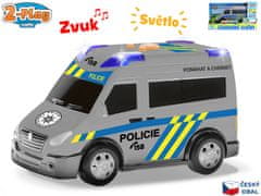Mikro Trading 2-Play Közlekedési autó Police CZ design 13,5 cm szabadon futó fény és hang