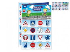 Papír Pexeso Közlekedési táblák társasjáték 32 pár kép 21x30cm