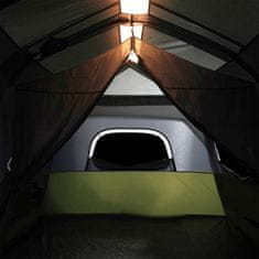 Vidaxl 9 személyes világoszöld LED-es felugró családi sátor 94310