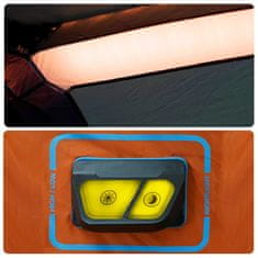 Vidaxl 9 személyes világosszürke és narancssárga LED-es kempingsátor 94312