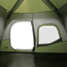 Vidaxl 6 személyes zöld gyorskioldó vízálló családi sátor 94295