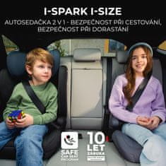Kinderkraft I-SPARK i-Size 100-150cm 2024, SZÜRKE