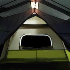 Vidaxl 10 személyes világoszöld LED-es felugró családi sátor 94301