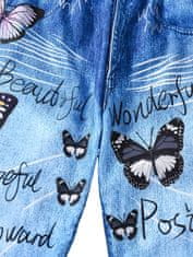 EXCELLENT Lányok kék melegítőnadrág 104-es méret - Pillangókkal