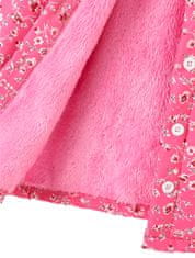 EXCELLENT Kabát béléssel és kapucnival sötét rózsaszín méret 110 - Virágok