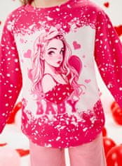 EXCELLENT Lány pulóver sötét rózsaszín méret 104 - Lány/Baba