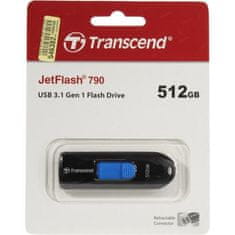 Transcend JetFlash 790 512GB USB 3.1 Gen 1 Fekete-kék Pendrive TS512GJF790K