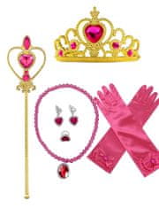 EXCELLENT Rózsaszín hercegnő köpeny - Rózsaszín ékszer készlet