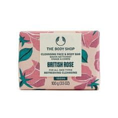 The Body Shop Szilárd szappan arcra és testre British Rose (Cleansing Face & Body Bar) 100 g