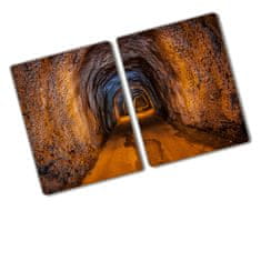 Wallmuralia.hu Üveg vágódeszka fényképpel Minőségi földalatti alagútban 80x52 cm