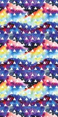 COLORAY.HU Ablak árnyékoló Fehér háromszögek színes háttérrel Sötétítő redőny (gumi bevonattal) 70x140 cm