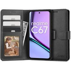 Tech-protect Wallet könyv tok Realme C67 4G, fekete
