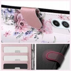 Tech-protect Wallet könyv tok Xiaomi Redmi Note 13 Pro 4G, blossom flower