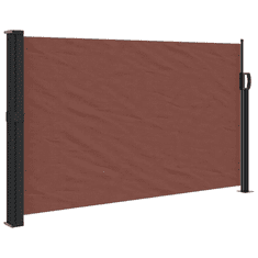 Vidaxl barna behúzható oldalsó napellenző 120 x 500 cm (4004404)