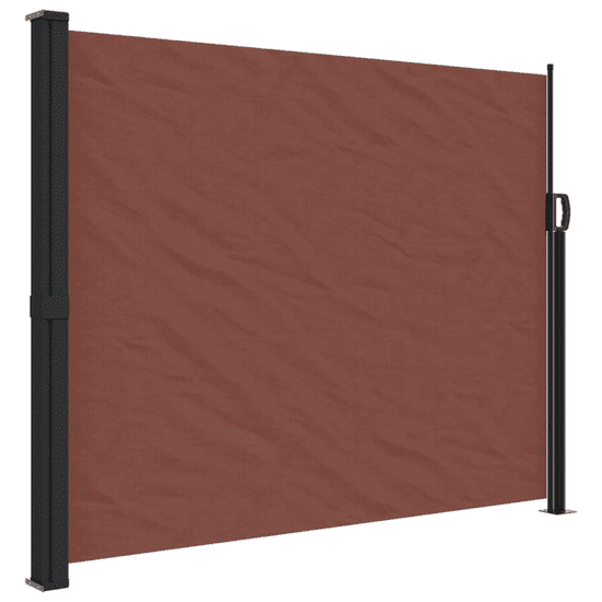 Vidaxl barna behúzható oldalsó napellenző 160 x 600 cm (4004524)