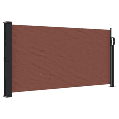 Vidaxl barna behúzható oldalsó napellenző 100 x 500 cm (4004389)