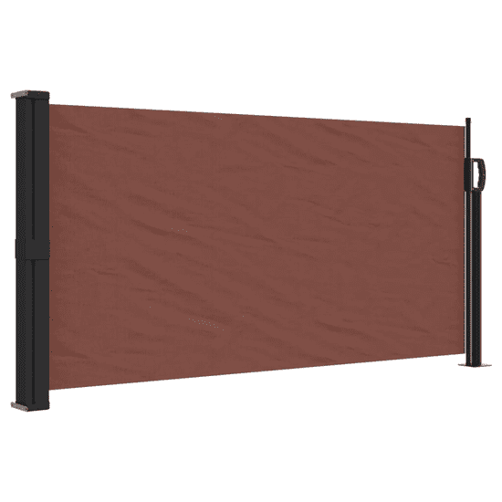 Vidaxl barna behúzható oldalsó napellenző 100 x 300 cm (4004269)