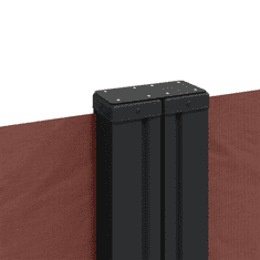 Vidaxl barna behúzható oldalsó napellenző 100 x 600 cm (4004584)