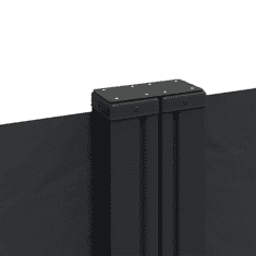 Vidaxl fekete behúzható oldalsó napellenző 220 x 600 cm (4004669)