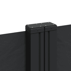Vidaxl fekete behúzható oldalsó napellenző 200 x 600 cm (4004654)