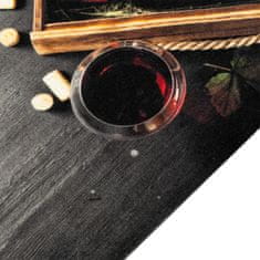 Vidaxl mosható boros üveg mintás bársony konyhai szőnyeg 60x300 cm 4005604