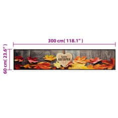 Vidaxl mosható őszi mintás bársony konyhaszőnyeg 60 x 300 cm 4005628