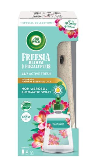 Air wick Active Fresh automata diffúzor és vízbázisú utántöltő - Virágzó frézia és eukaliptusz, 228 ml
