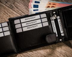 Rovicky Elegáns férfi pénztárca RFID Protect csúszásgátló rendszerrel