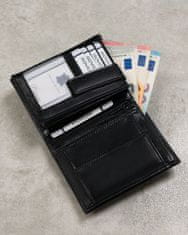 4U Cavaldi Fekete bőr férfi pénztárca RFID védelemmel
