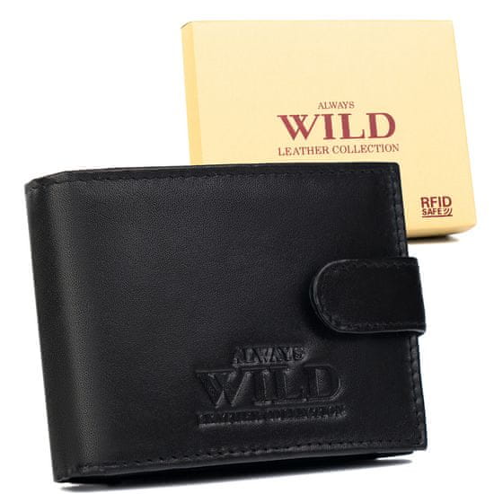 Always Wild Egy elegáns, klasszikus férfi pénztárca természetes bőrből