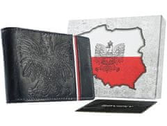 Inny Bőr hazafias pénztárca lengyel emblémával és zászlóval