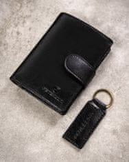 Peterson Ajándék szett: függőleges férfi bőr pénztárca és kulcstartó