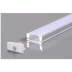 Optonica alumínium profil LED szalaghoz 17.4x7x12.4mm 2m fehér (OT1-A2 / 5184) (o5184)