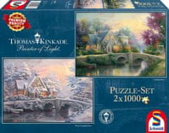 Schmidt Puzzle Tavasz és tél a Lamplight Manorban 2x1000 db