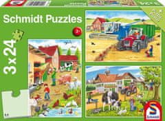 Schmidt Puzzle A farmon 3x24 darabos puzzle