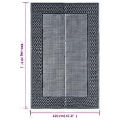 Vidaxl szürke polipropilén kültéri szőnyeg 120 x 180 cm 310413
