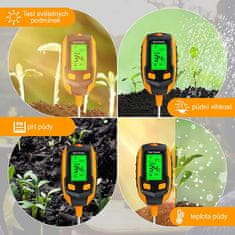 HOME & MARKER® 4 az 1-ben Talajteszter (talaj pH érték, nedvességmérés, fényviszonyok és talajhőmérséklet mérés) | SOILMETER