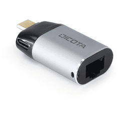 DICOTA USB-C to Ethernet Mini Adapter with PD (100W) silver (D32048)