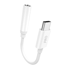 DUDAO L16CPRO audio USB-C - mini jack 3.5mm adapter 0,1m fehér (6970379617335) (L16CPro)