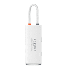 BASEUS Lite Hub 6 az 1-ben adapter USB-C - 2x USB 3.0 + HDMI + USB-C + TF/SD fehér (WKQX050002) (WKQX050002)