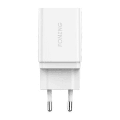 Foneng K300 hálózati töltő USB-A fehér (K300 Single) (K300 Single)