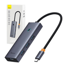 BASEUS UltraJoy Hub 5in1 USB-C- 4xUSB-A 1xHDMI szürke (B00052809813-00) (B00052809813-00)